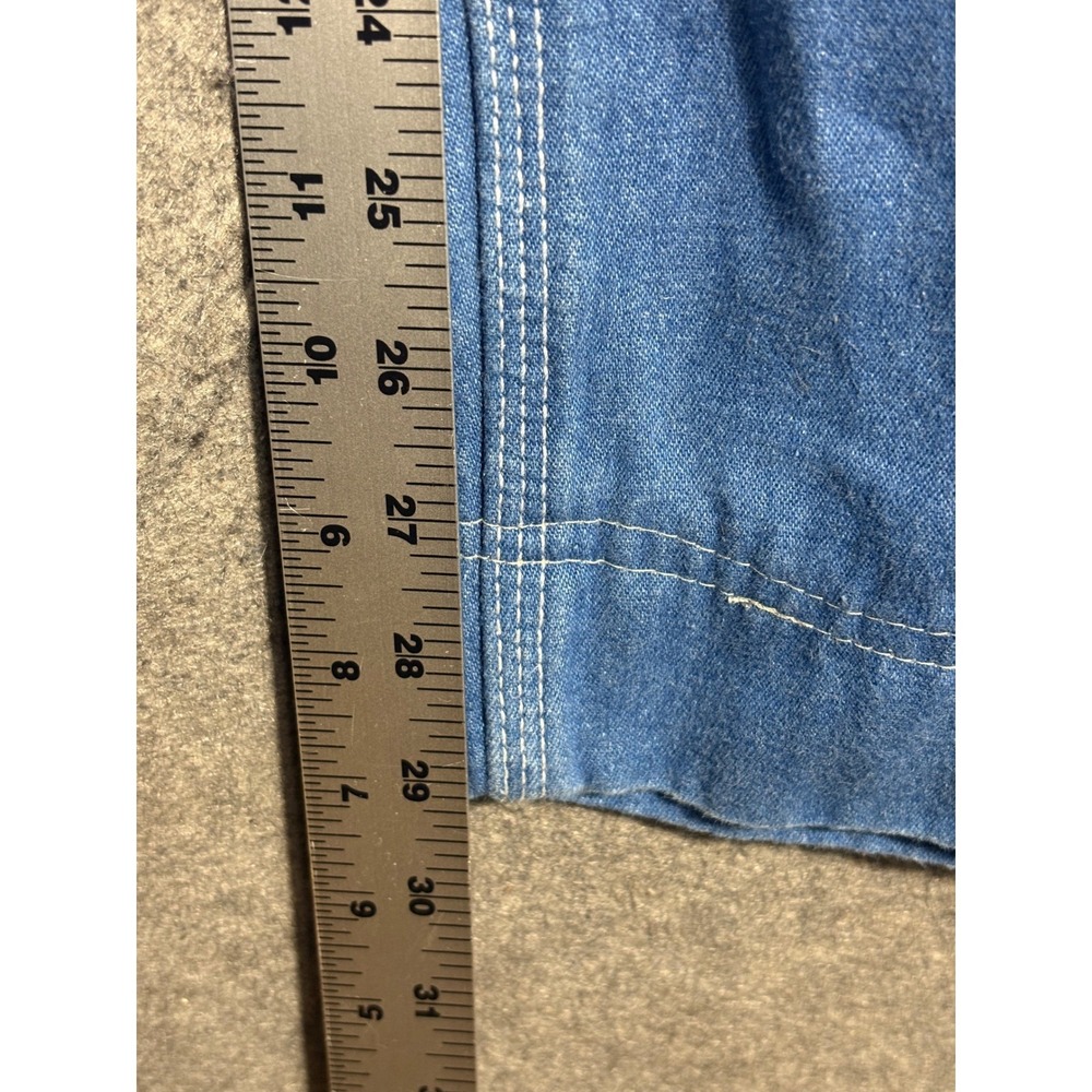 Liberty Overalls Mens 38x30 Blue Denim Bib Workwear Z400003 Medium Wash - Picture 7 of 9